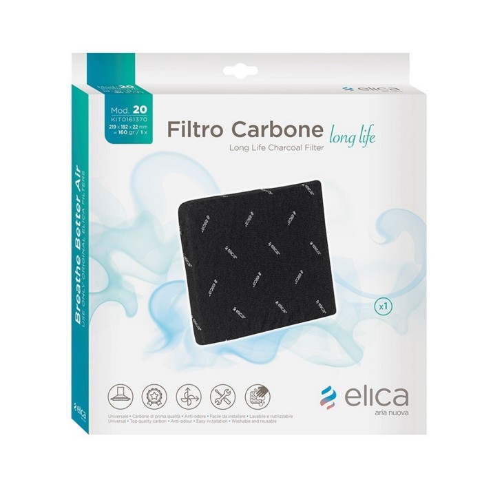 Filtro Carbone Attivo Long Life X Cm Elica Mod Originale