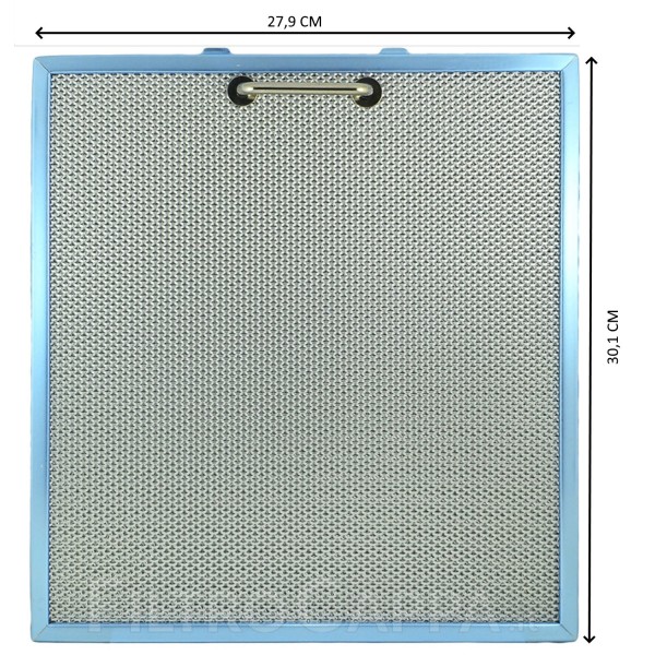 Filtro de aluminio metálico 27,9 X 30,1 cm para Campana Extractora ELICA TURBOAIR WHIRPOOL 1010DC3