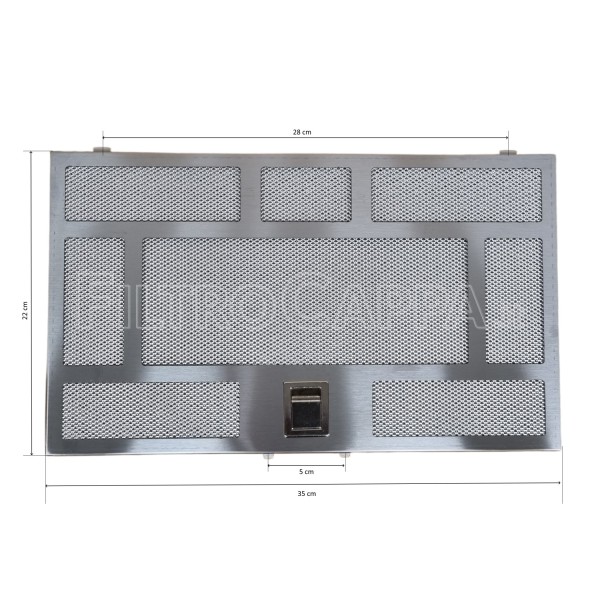 FILTRO METALLICO 35 X 22 CM PER CAPPA AIRONE ZAMA VIRGO 90 AC IX SM PSFMR83AC100000001