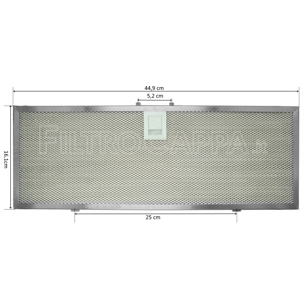 FILTRO METALLICO 44,9 X 16,1 CM PER CAPPA FALMEC 101080122