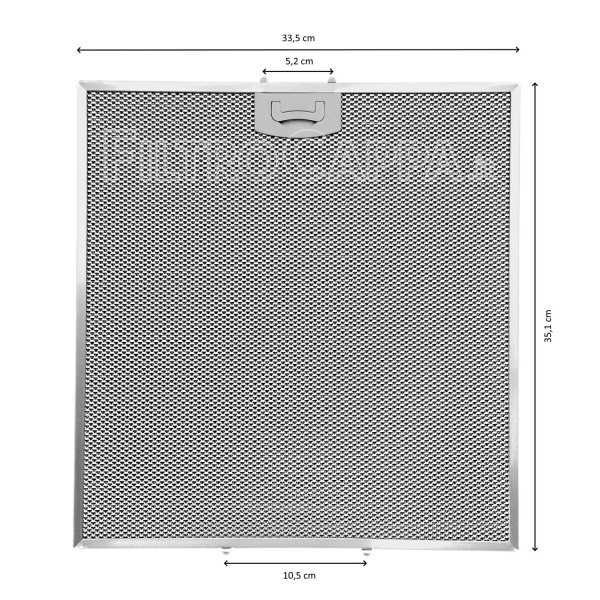 FILTRO METALLICO 35,1 X 33,5 CM CAPPA FRANKE 133.0066.494