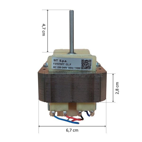 Motor para campana extractora 3 velocidades AIRONE BARALDI FRANKE MAX FIRE FRANKE MOTCEMCL0550