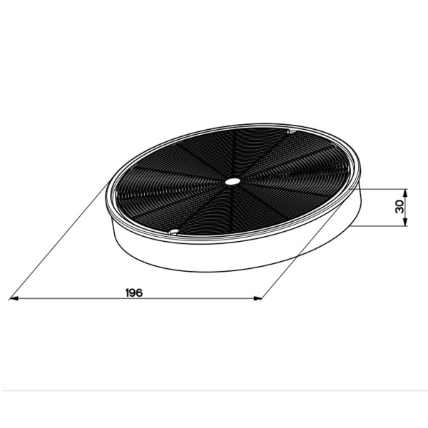 Filtro Carbone per Cappa Faber Electrolux Indesit Diametro 23 cm con Foro  Centrale 49018636