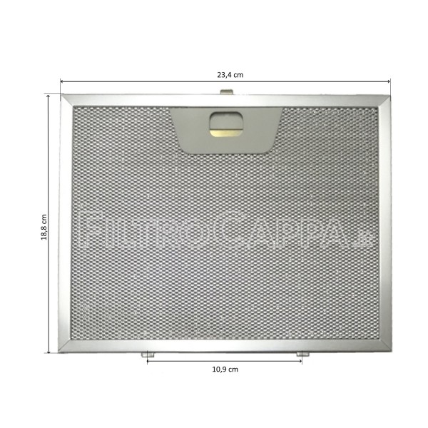 FILTRO METALLICO 23,4 X 18,6 CM FABER FRANKE ELECTROLUX SMEG 133.0017.055