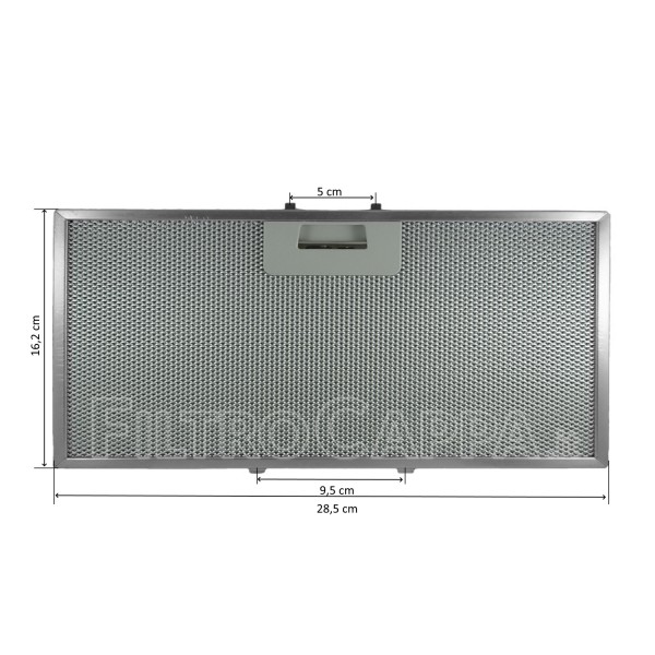 Filtro metálico 28,5 X 16,2 cm para campana Galvamet Optima 90 R258118