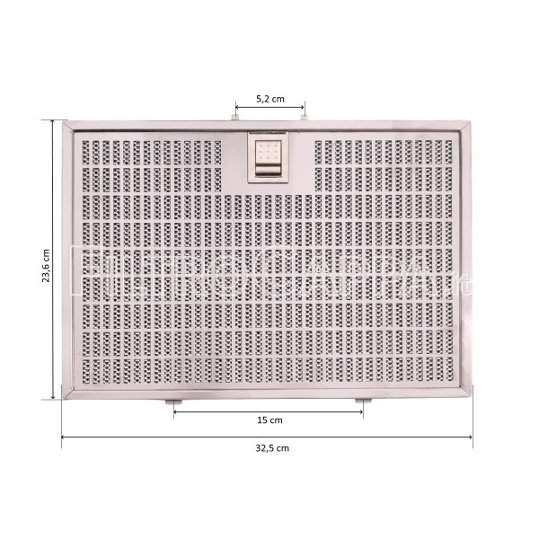 Metallfilter 23,6 x 32,5 cm für Faber Ilma NO-STEAM Dunstabzugshaube 133.0488.250