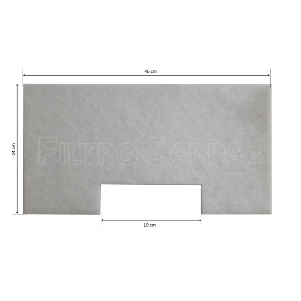 Grease filter 46 x 24 cm for Elica Turboair EX77 1010MC hood