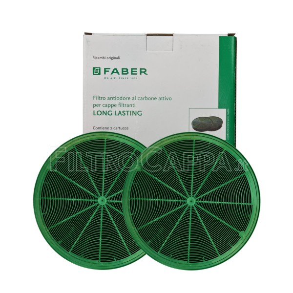 Charcoal filter (2 pcs) 19,6 cm diameter Long Lasting for Faber Franke Cooke Hood FLL8 112.0185.278