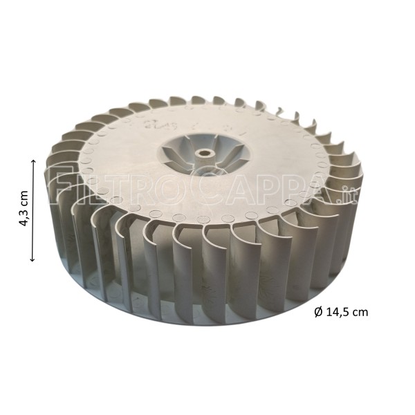 Laufradventilator Durchmesser 14,5 cm für Vortice Händetrockner OPTIMAL METAL 1.205.132.005