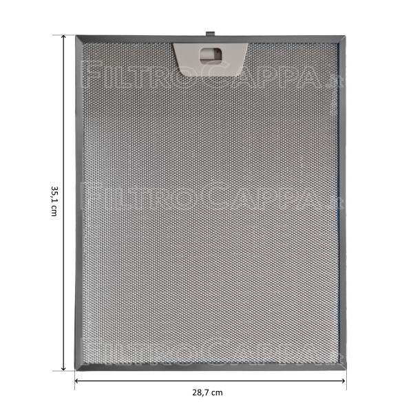 Filtro metallico alluminio 28,7 x 35,1 cm per cappa Faber Franke DCH20 133.0058.718