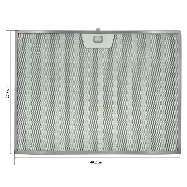 Filtro metallico alluminio 40,2 x 27,7 cm per cappa Franke Faber LITHOS 133.0381.859