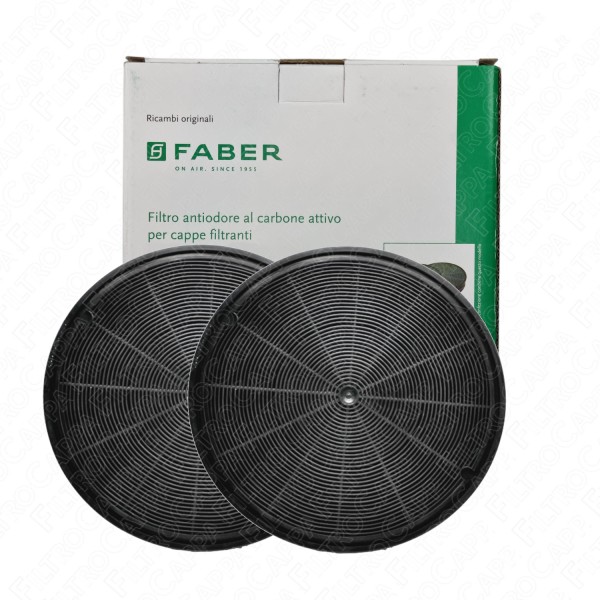 Carbon Filter (Pack of 2) Diameter 19.6 X 3 Cm ORIGINAL Faber 112.0157.240