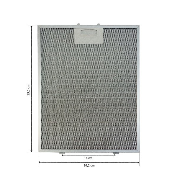 Metal filter aluminum 26,2 X 33,5 cm for Silverline Cooker Hood YT142.2120.09