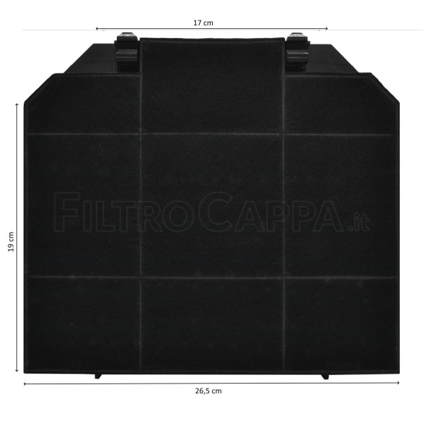 Filtro Carbone Attivo Originale 26,7 x 23,7 CM per Cappe Faber 112.0169.117