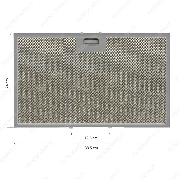 Aluminum Metal Filter 38.5 x 24 cm for MAX FIRE Cooker Hoods 144200300