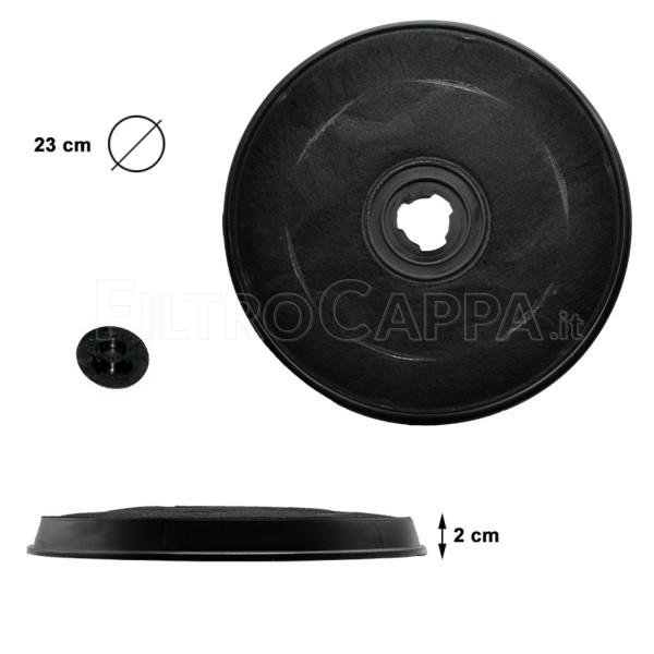 Charcoal Filter Diameter 23.2 cm for Faber Cooker Hoods GENUINE SPARE PART 112.0168.744