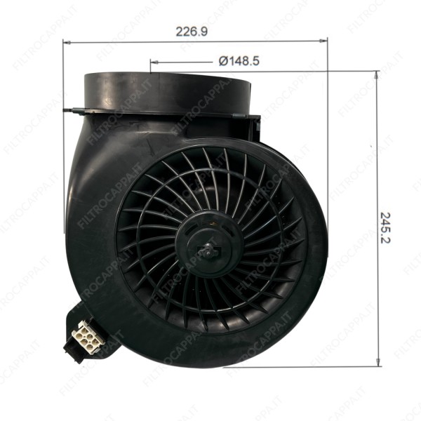 Motor VEN0096473 Motor 550 m³/h 3 Velocidades para Campana Extractora ELECTROLUX MAX FIRE 141100790