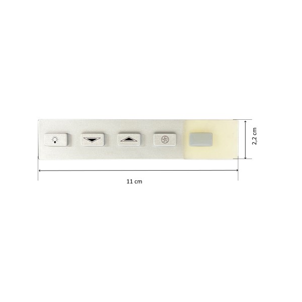 External Key Membrane for Max Fire Cooker Hood Keyboard 049500650