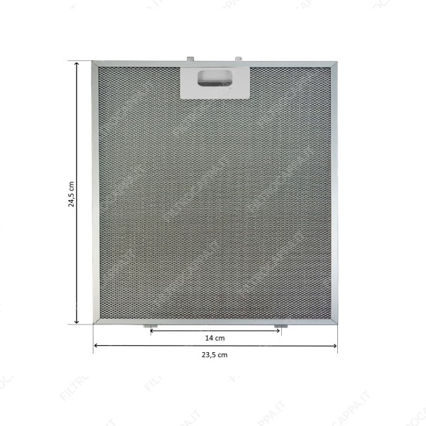 Aluminium Metallfilter 23,5 x 24,5 cm Electrolux Max Fire Falmec 144200140