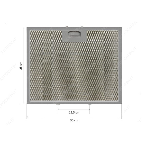 Aluminium Metallfilter 30 x 25 cm Electrolux Max Fire 144200090