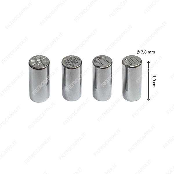 Chrome Buttons for Airone Galvamet Max Fire Cooker Hood Keyboard 0495006600