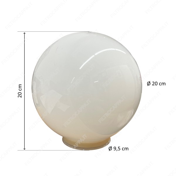 Globe diffuseur en verre Decor Plus pour ventilateur de plafond Vortice 1.100.000.006