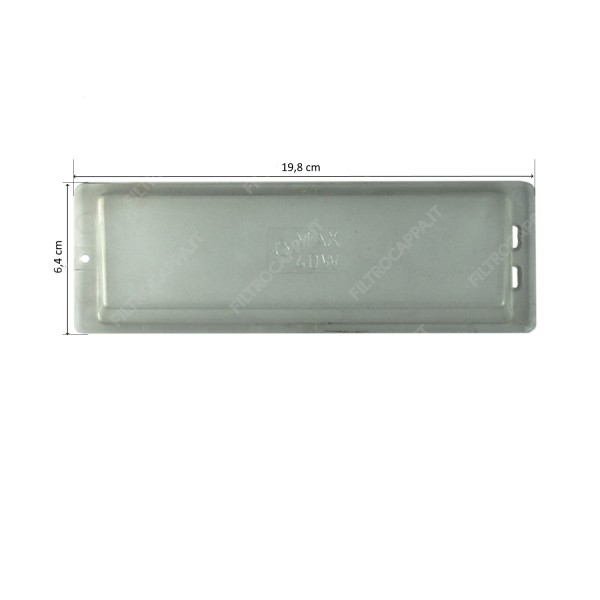 DIFFUSEUR D'ÉCLAIRAGE 6,4 x 19,8 CM POUR HOTTE DE CUISINE FABER HOTPOINT ARISTON 133.0018.582