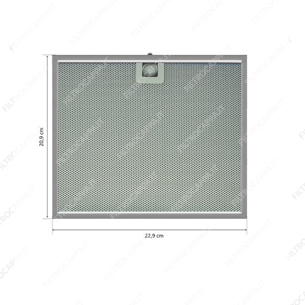 Filtre métallique aluminium 22,9 x 20,9 cm pour Faber IN-NOVA PREMIUN 133.0442.774