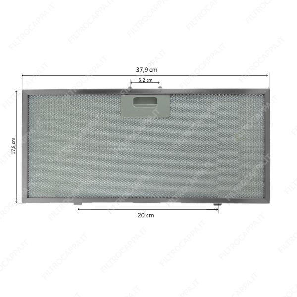 Aluminium Metall Filter 37,9 x 17,8 cm für Dunstabzugshaube Elica GF09AB