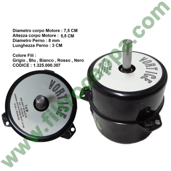 MOTORE VORTICE CENTRIFUGO MICRO BRONZINE 2 VELOCITA' 220 VOLT 1.325.000.307