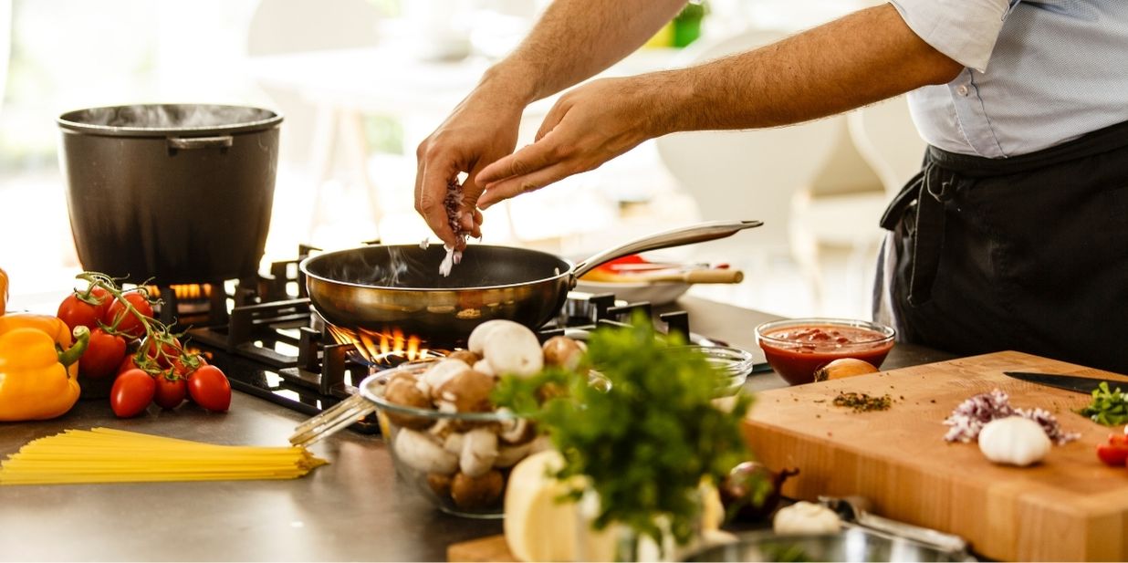 Cooking with a gas cooktop