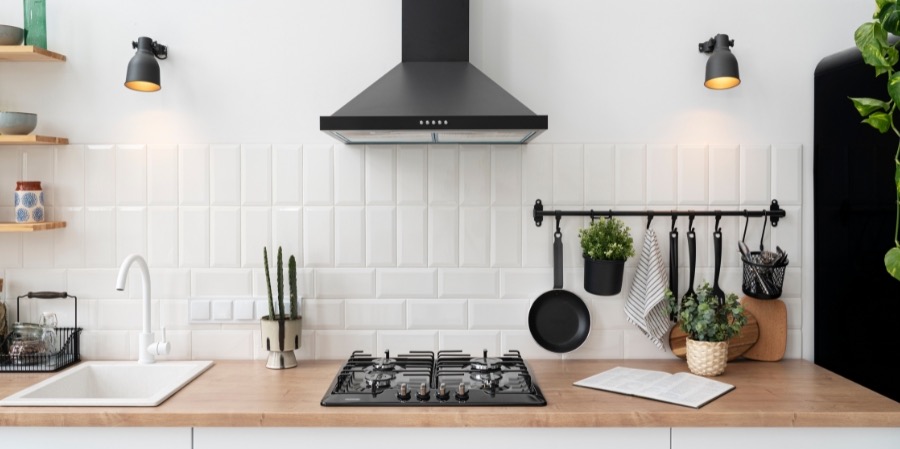 Kitchen with visible cooktop