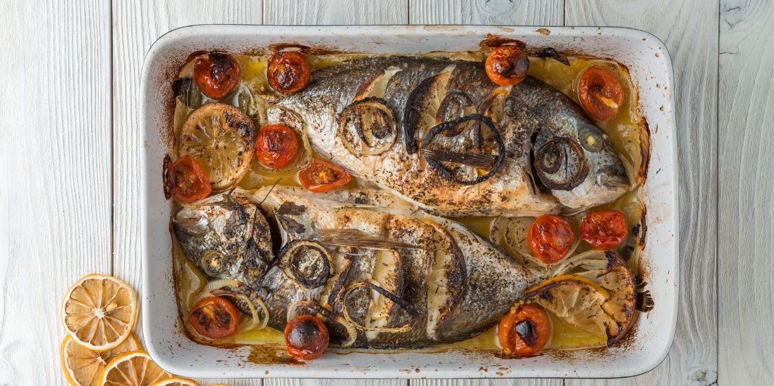 Pesce cotto al forno per il pranzo di Natale